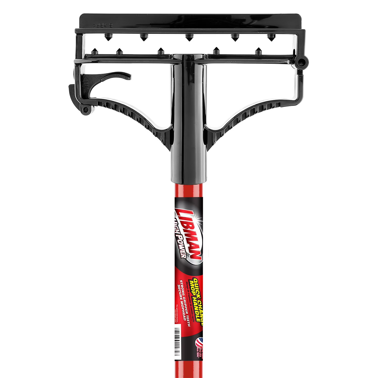 Libman Steel Mop Handle 60 Inch Red Black – Polypropylene Frame Quick Release