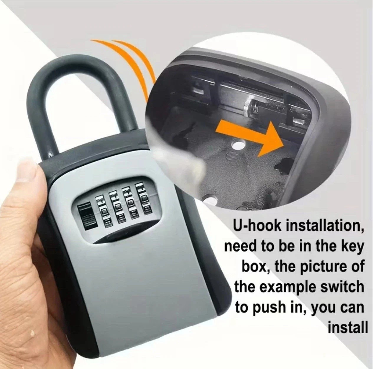 Key Lock Box Combination Wall Non Metal 4 Digit Security Storage Case Organizer