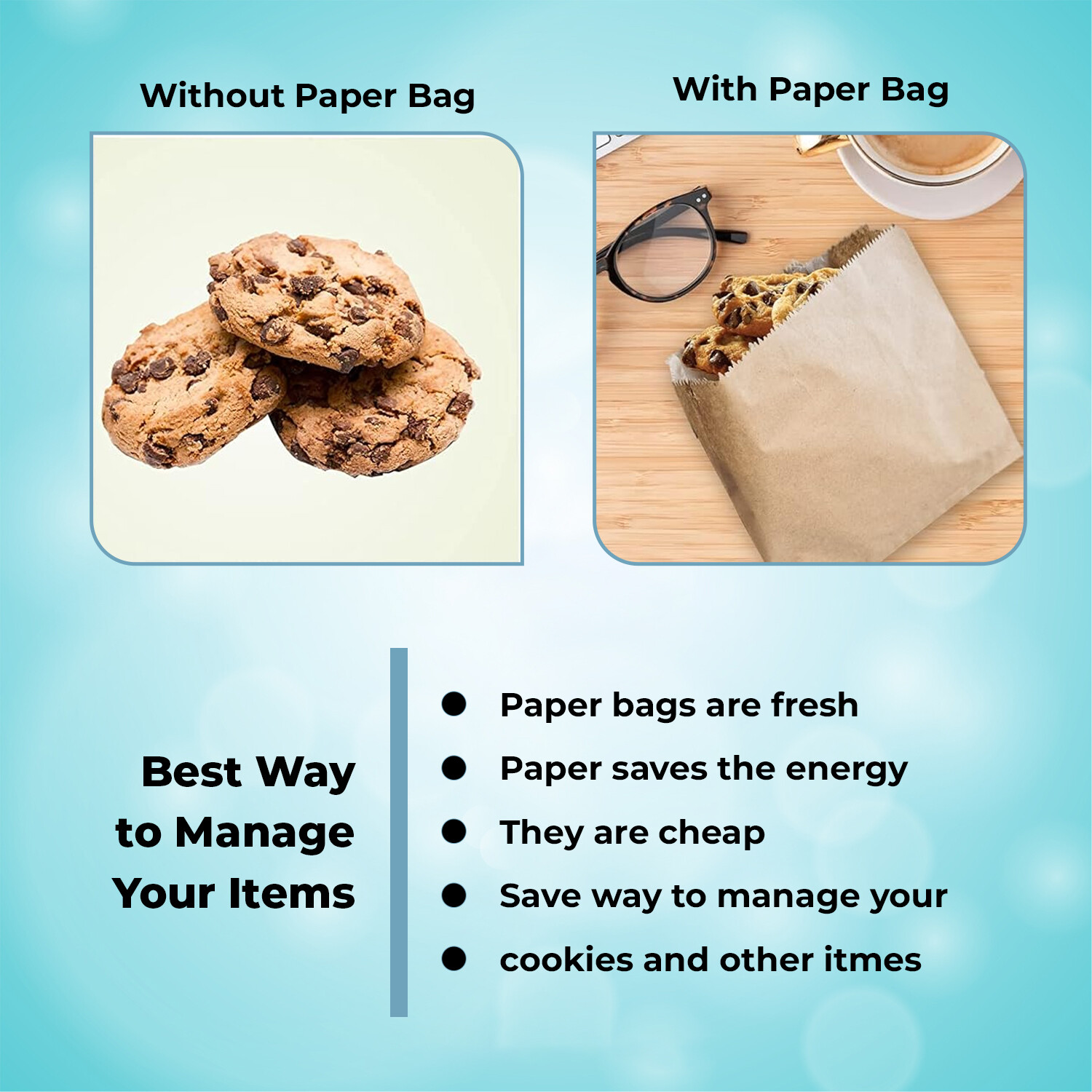 Paper Bags Brown Kraft White Greaseproof For Sweets Food Sandwich Grocery Gift
