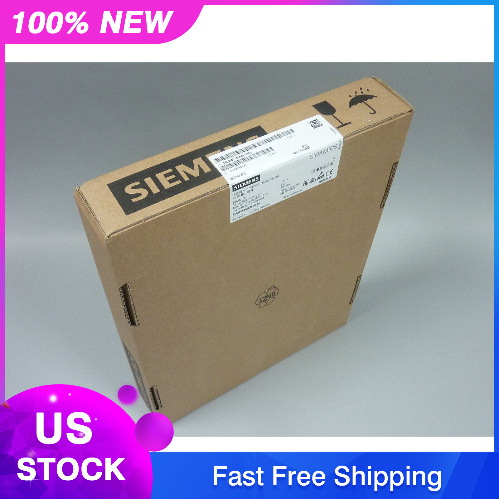 New Siemens 6SL3040-1MA01-0AA0 6SL30401MA010AA0 SINAMICS CONTROL CU320-2 PN