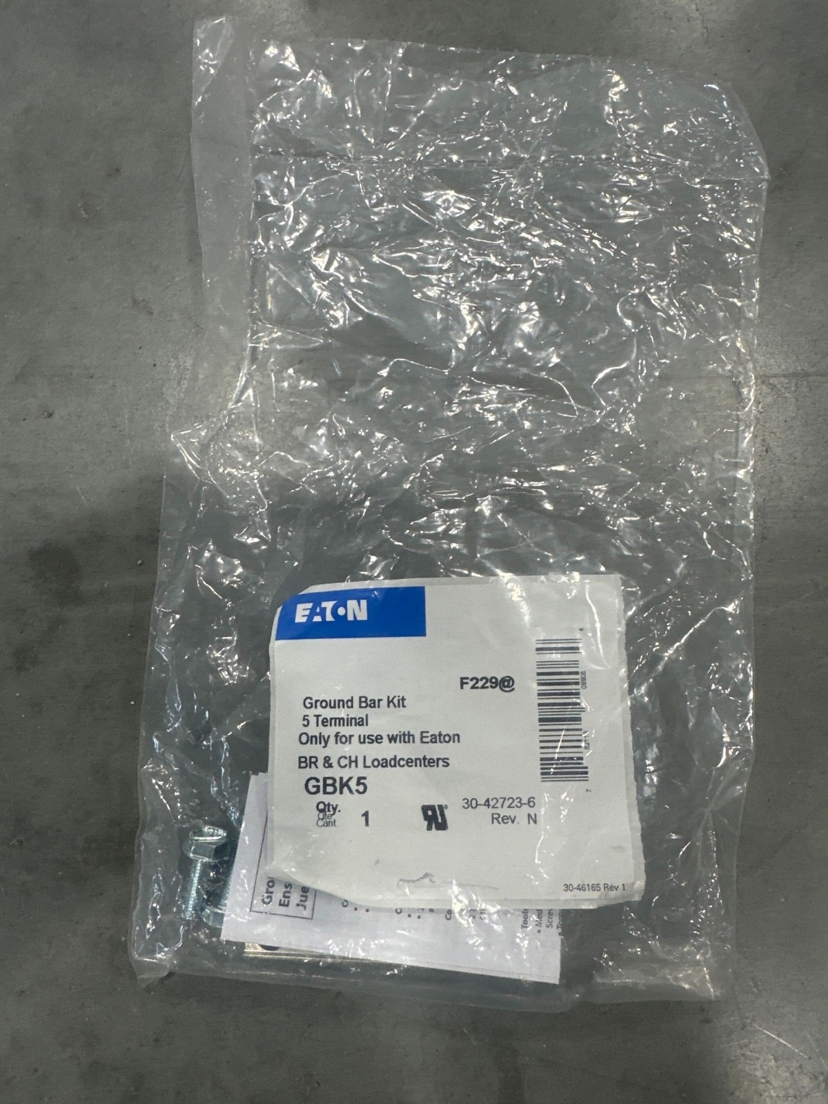 Eaton 5-Space Ground Bar Kit (GBK5)