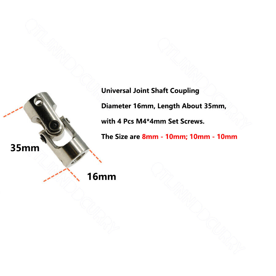 Metal Universal Joint Shaft Coupling Connector For RC Model DIY Car Boat 2-10mm