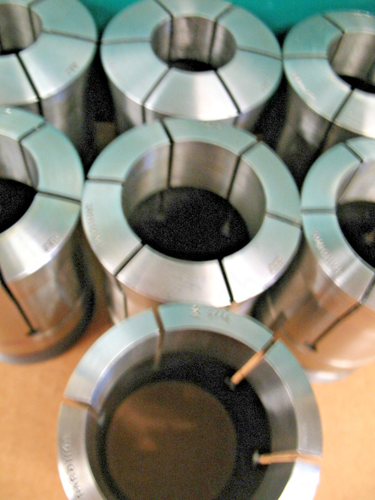 HARDINGE 22J COLLET SET – 11 COLLETS 1-1/16″ – 2-3/16 16TH SIZES ***XLNT***