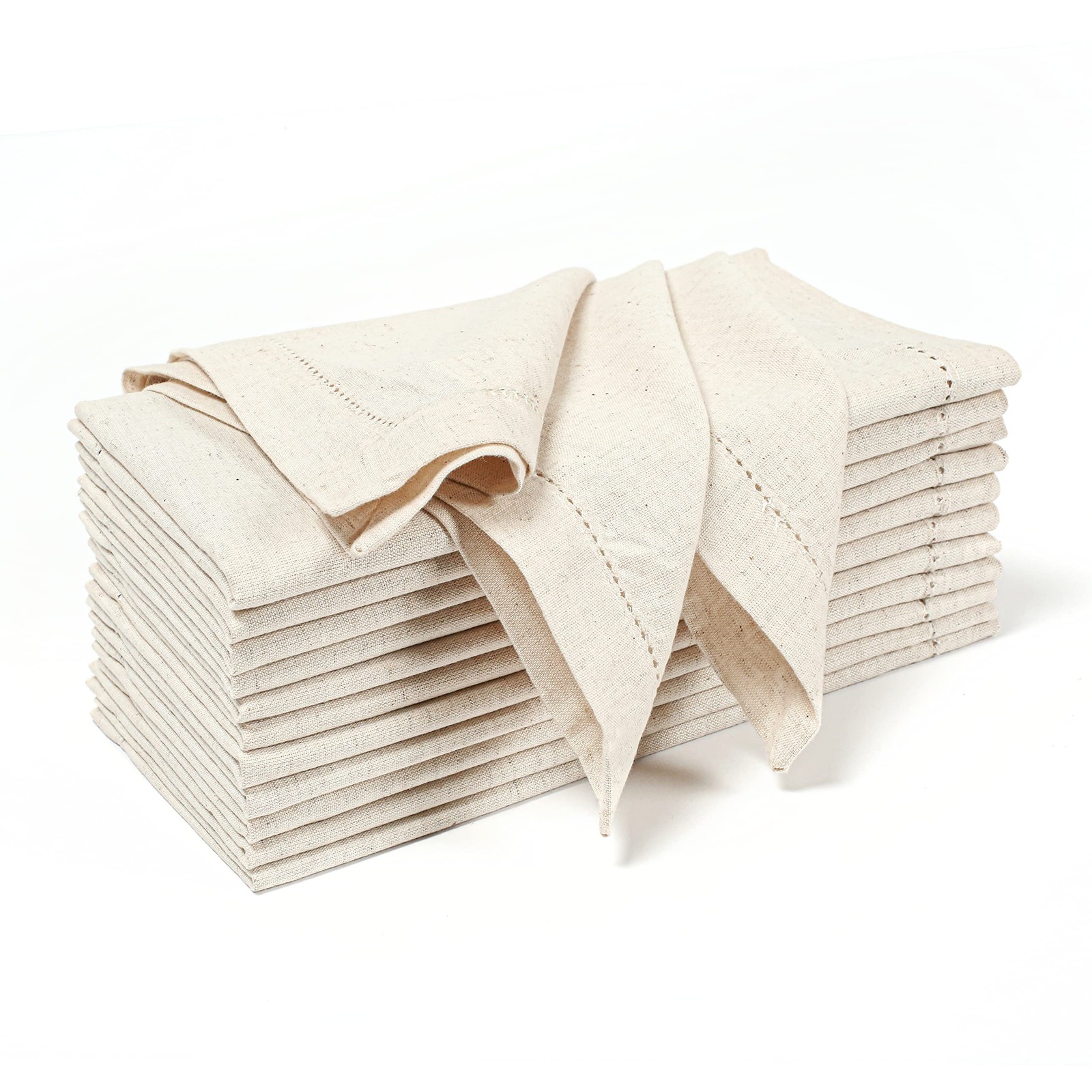 Ramanta Home Natural Cloth Dinner Napkin Set 12-18X18 Inch Premium Spring