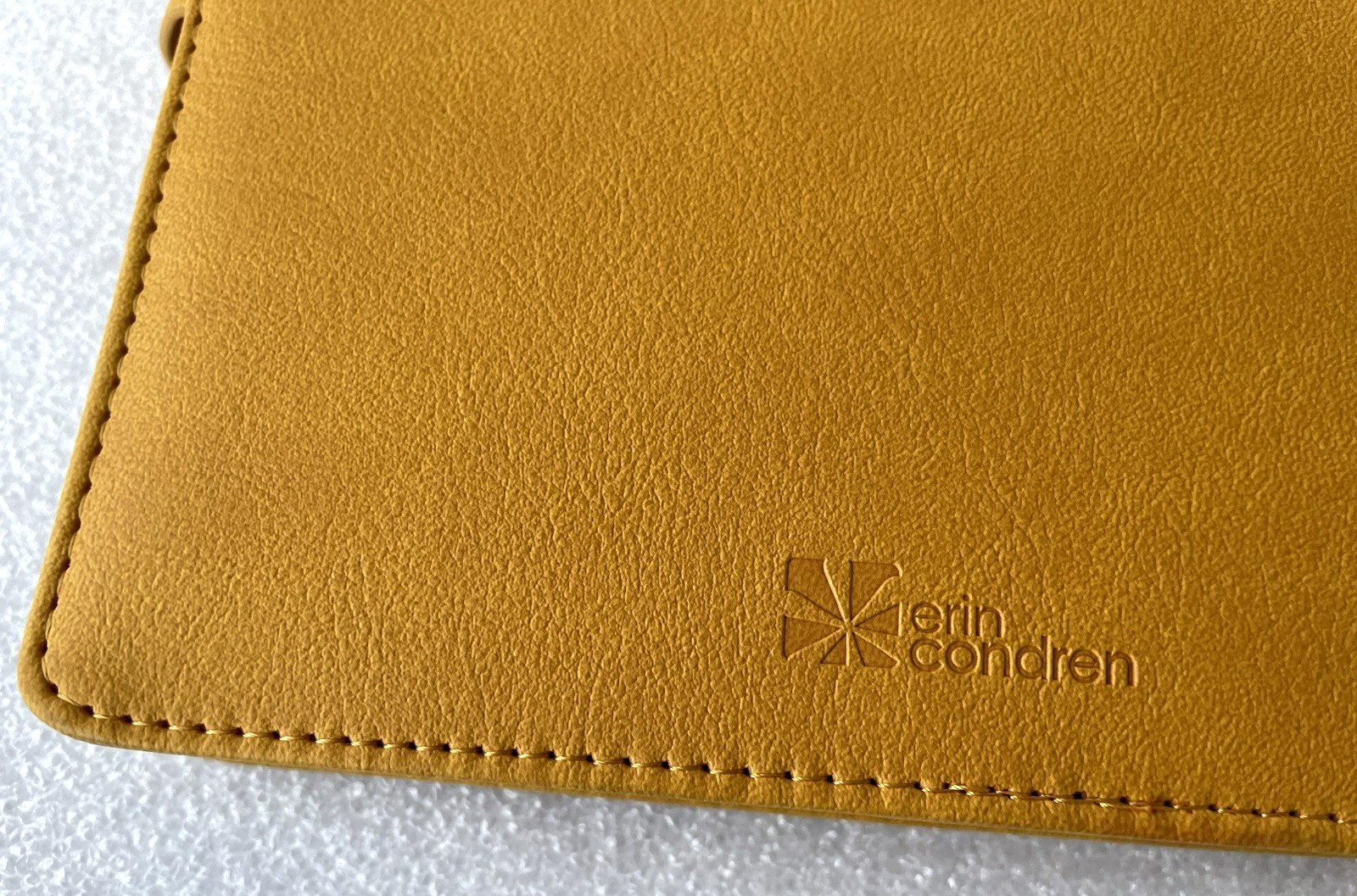 Erin Condren ~ Yellow Faux Leather Planner Binder 6-Ring – 1.25″ ~Snap ~ Perfect