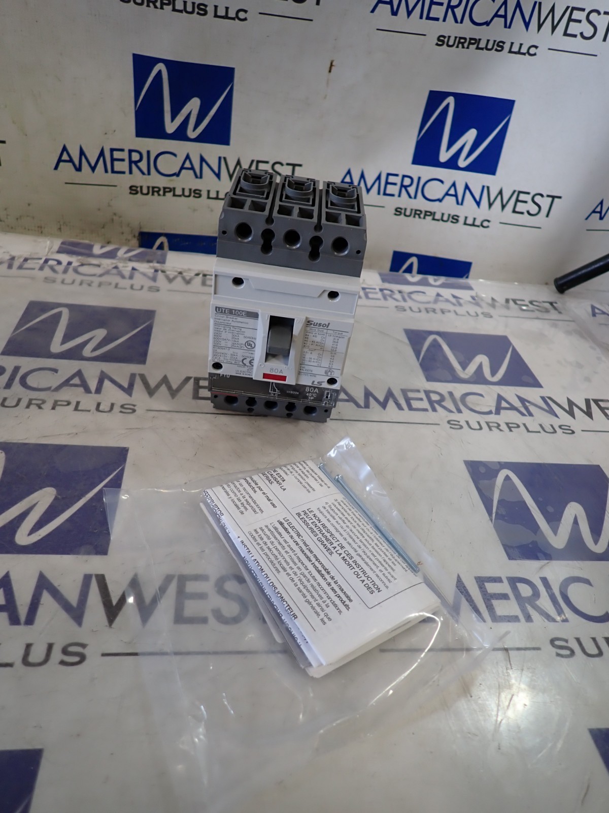 NEW LS ELECTRIC UTE100E FTU LL 80 amp 3 pole Breaker 02050009UL 25kA@480v
