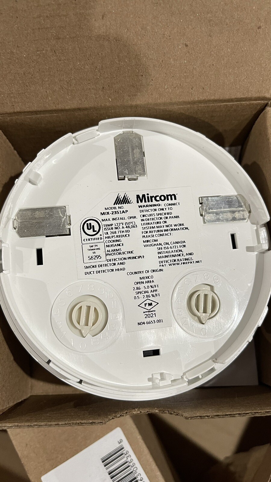 Mircom MIX-2351AP Intelligent Photoelectric Smoke Detector