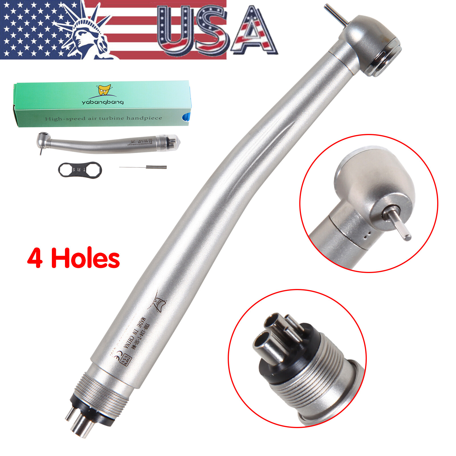 Dental High Speed Handpiece 4Holes Large Head Turbine Fit NSK PANA MAX YDA4