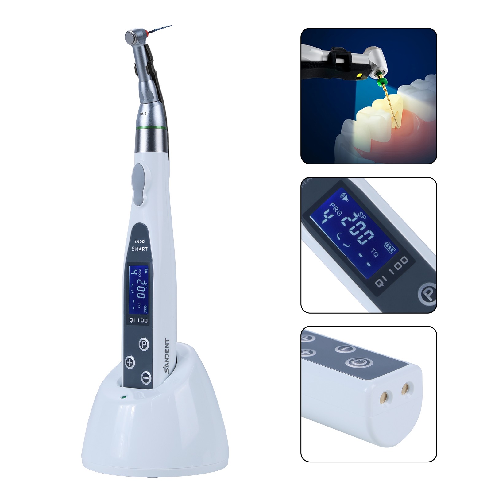 Dental Wireless LED 16:1 Endo Motor Root Canal Treatment / Contra Angle Head