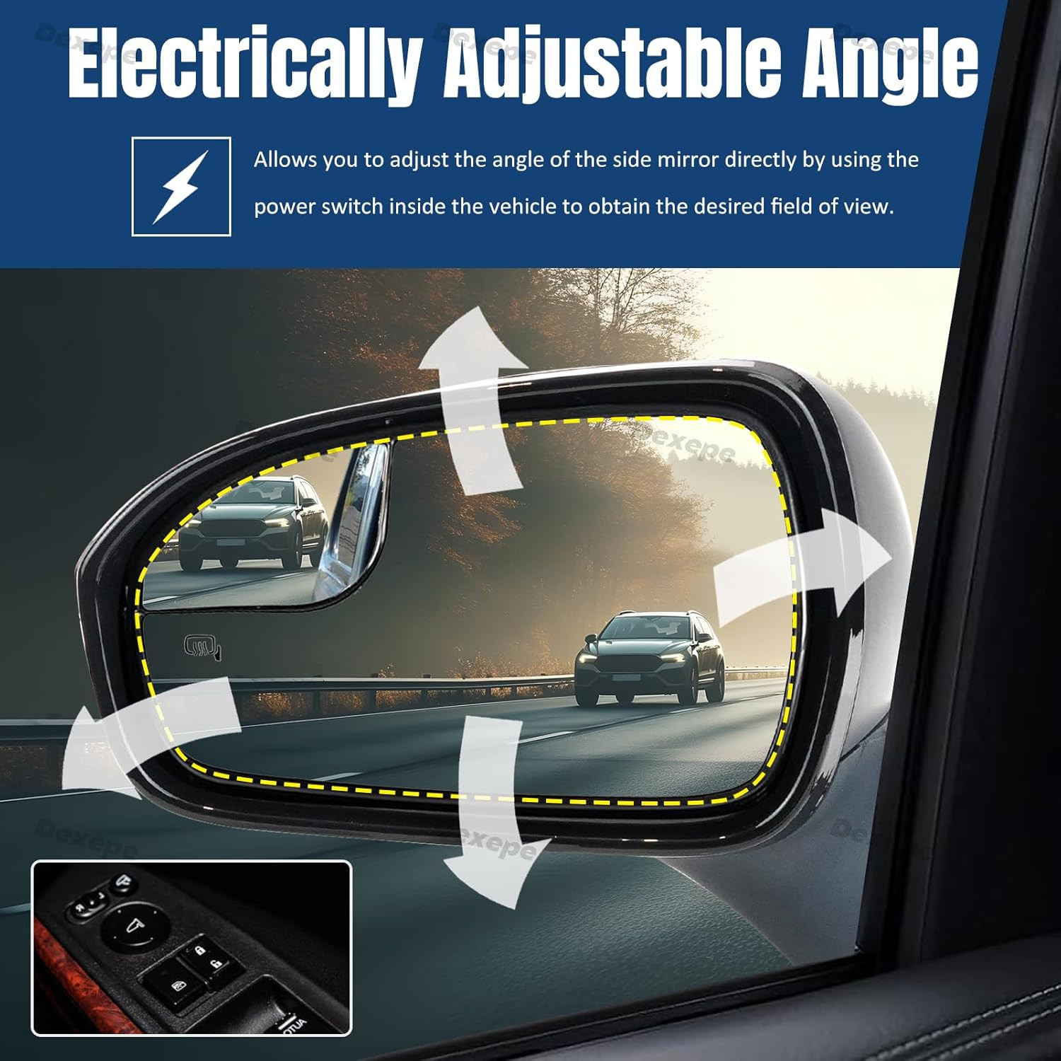 Driver Side Mirror Assembly Compatible with Ford Fusion Sedan 2013-2014 S S Hyb
