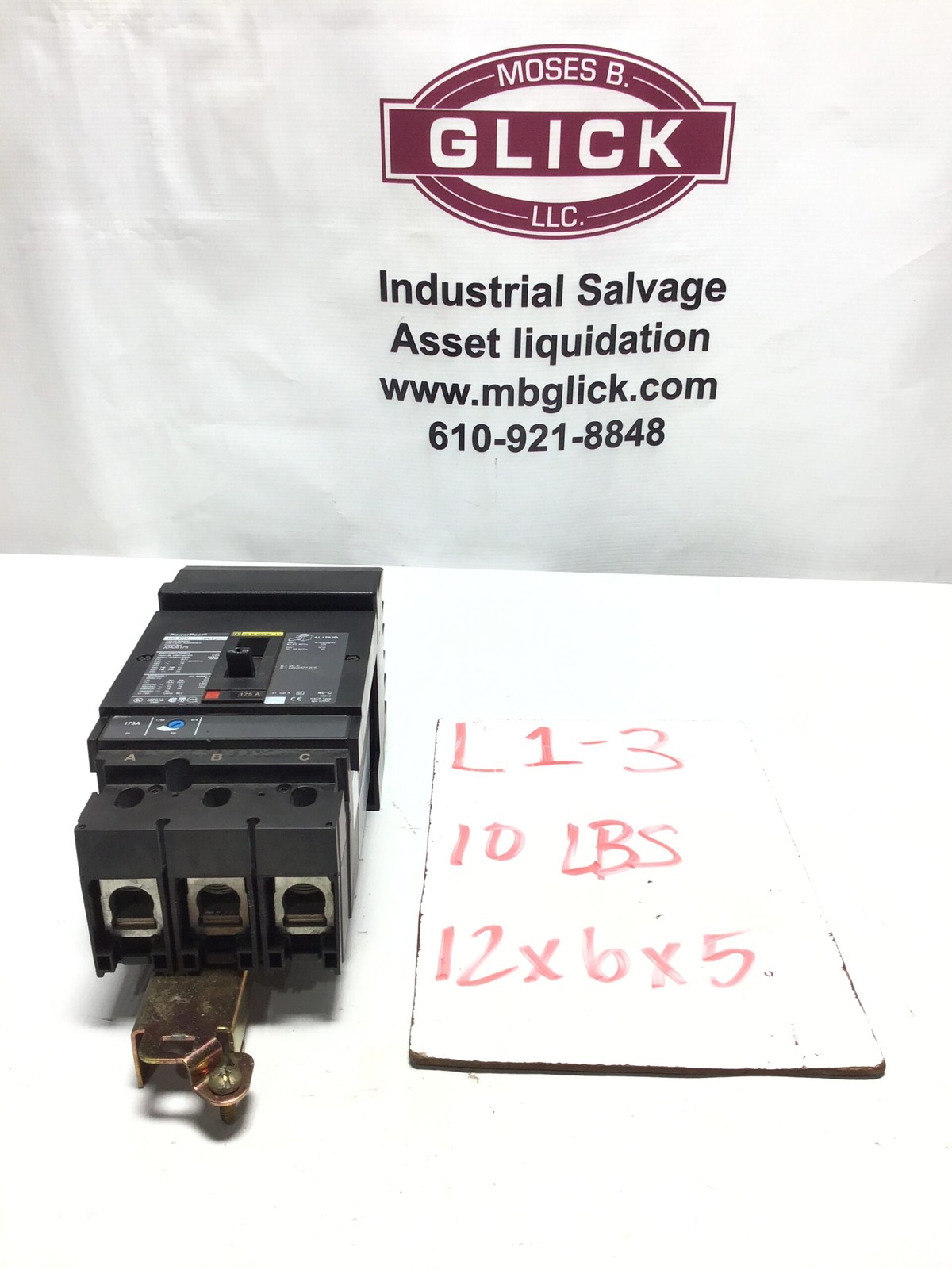 Square JD250 JDA36175 Circuit Breaker 175A 3-Pole 600V