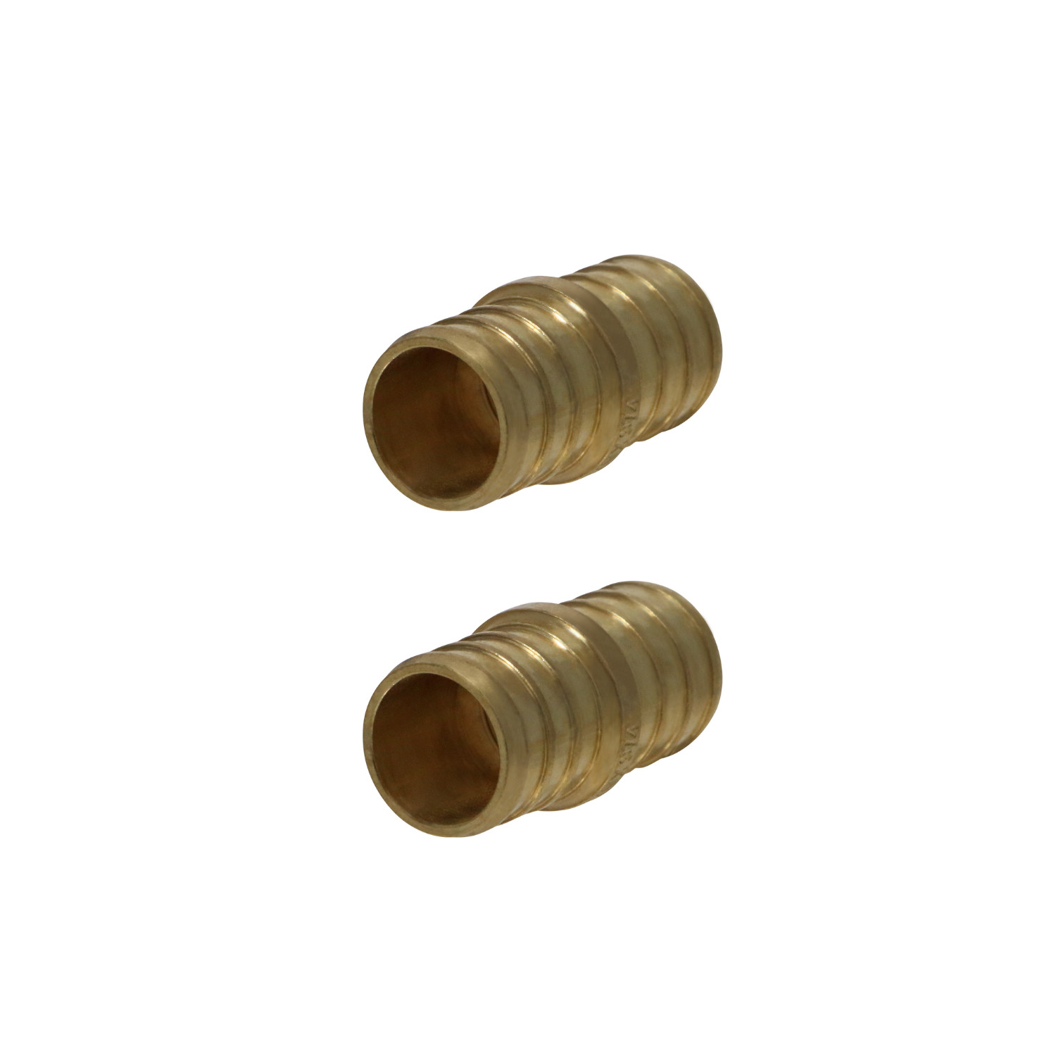 2 PIECES 3/4″ PEX COUPLINGS – BRASS CRIMP FITTINGS (LEAD-FREE)