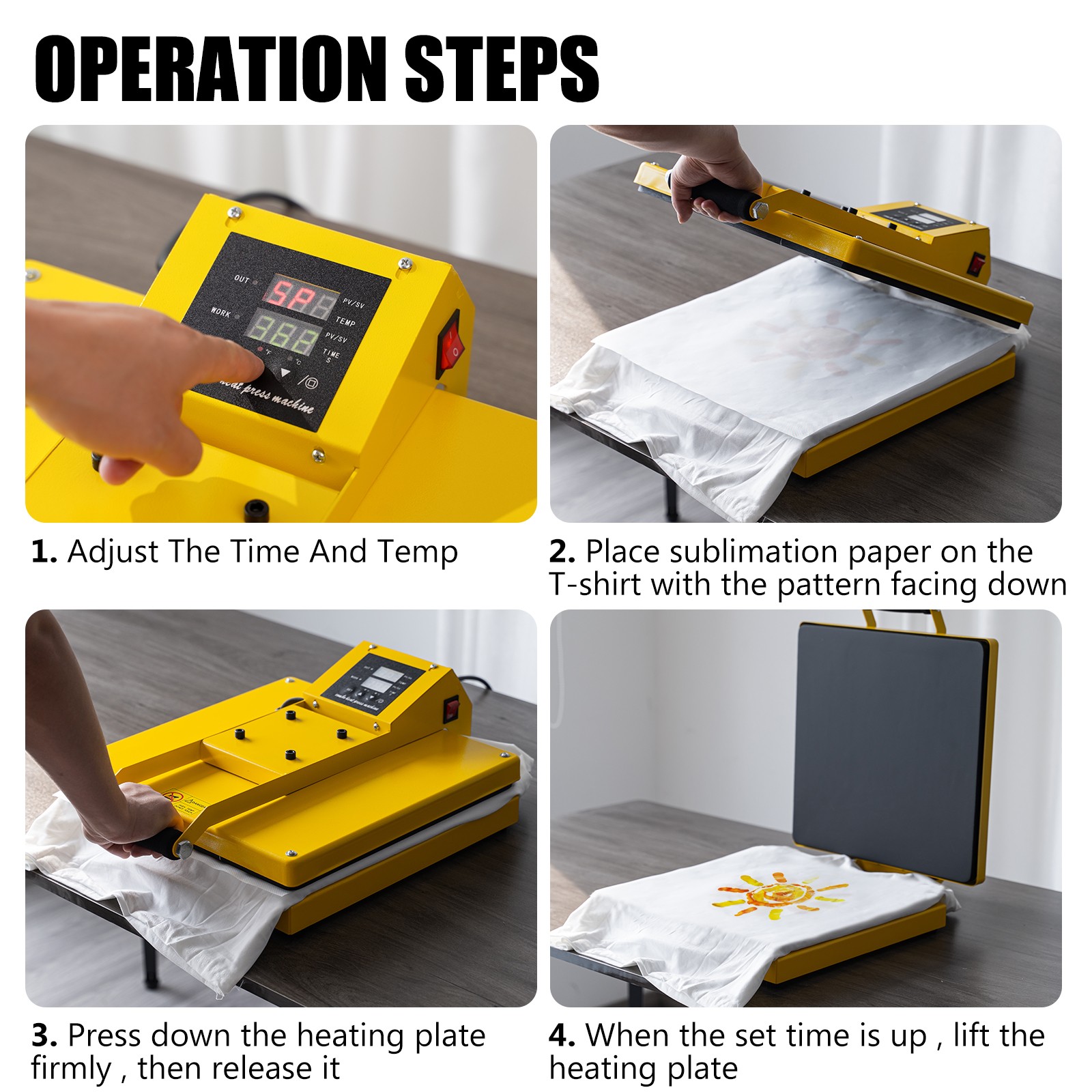 15″x15″ Digital Clamshell Heat Press Machine T-shirt Transfer Sublimation Print