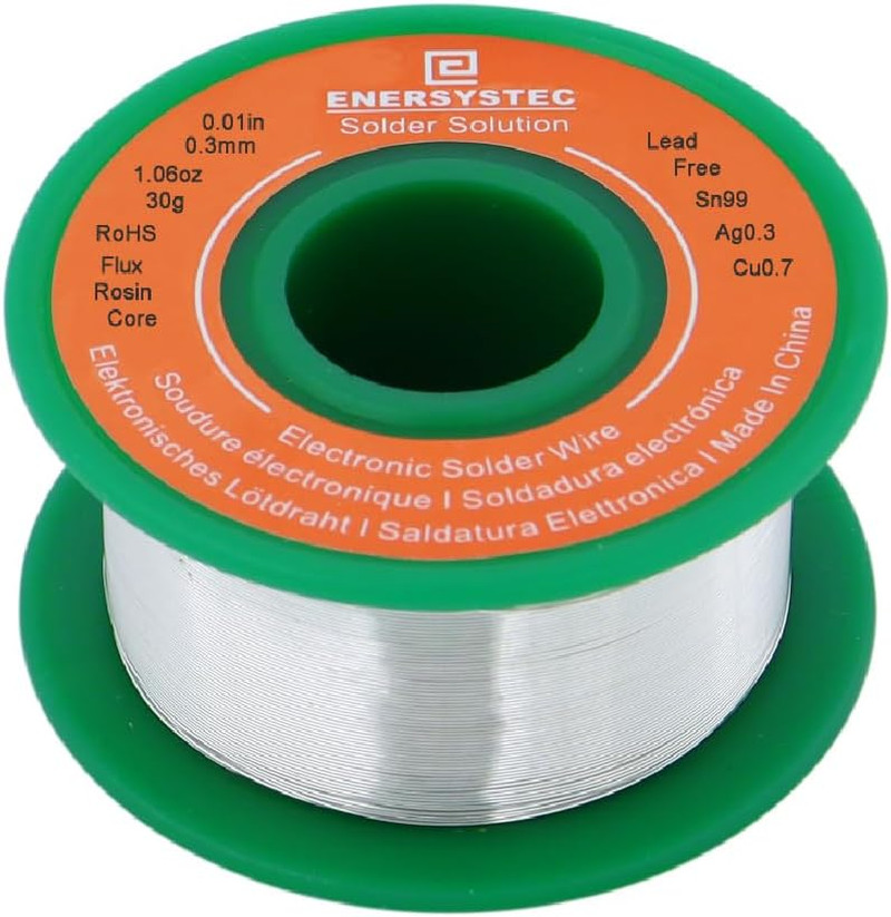 Ultra Thin Solder Wire 0.3Mm Rosin Core Flux Lead Free Electronics Soldering All
