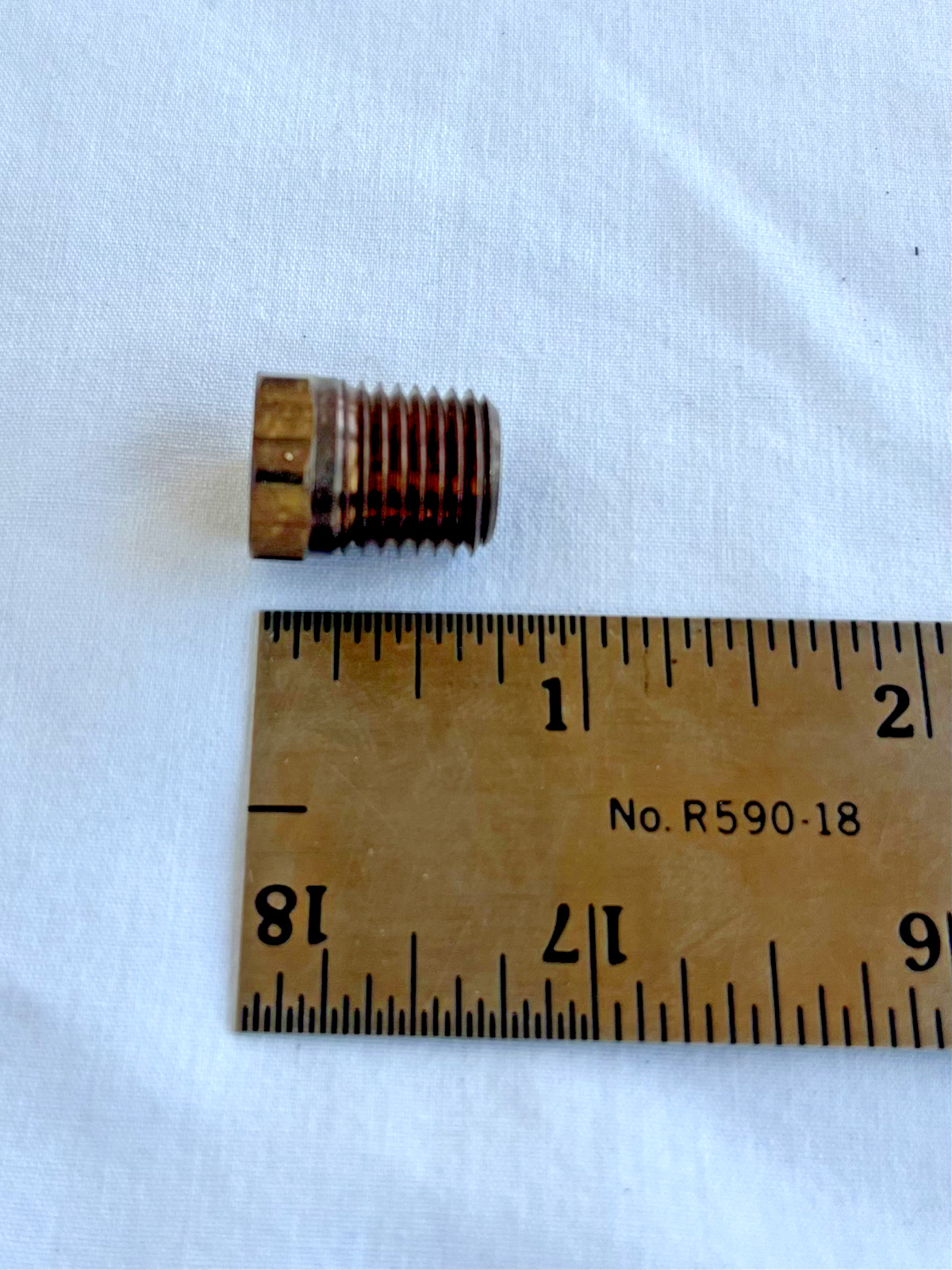 7 pc 1/4 inch male NPT Cored Hex Head Plug Brass Pipe Fitting NPT fuel water air
