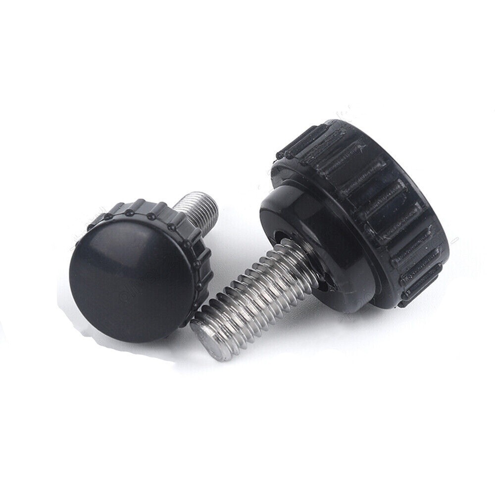 304 Stainless Steel Black Plastic Round Head Knurled Thumb Screws M3 M4 M5 M6 M8