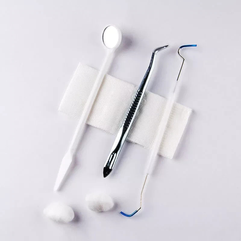 7 Pcs/Set Dental Professional Dental Disposable Oral Basic Examination Tools Kit
