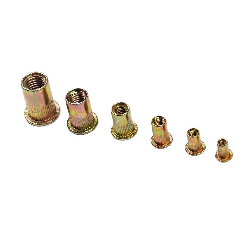 100/50pcs Carbon Steel Nutserts Rivet Nut Rivnut Nutsert M3 M4 M5 M6 M8 M10 M12