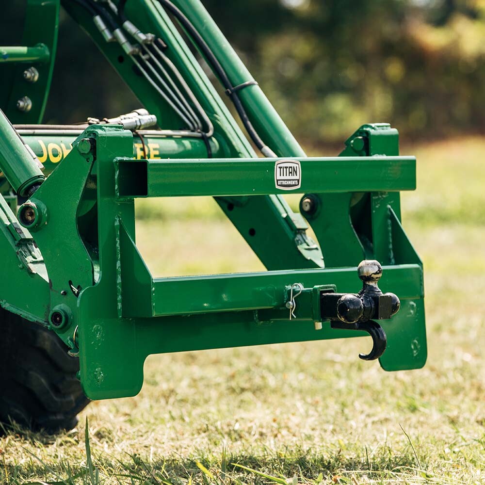 Titan Attachments Receiver Mount Plate Fits Front Loader Hook and Pin Connection