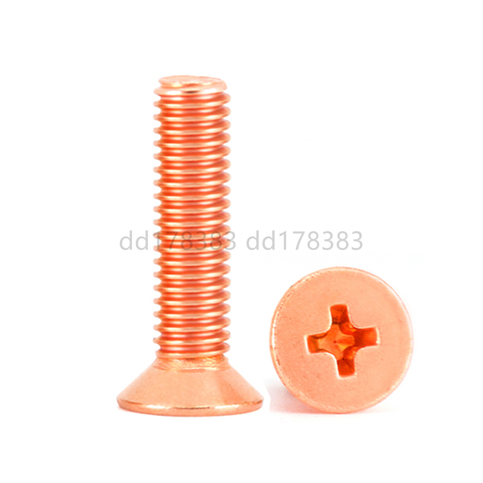 99.9% Pure Copper Phillips Cross Countersunk Flat Head Screws 4# 6# 8# 10#