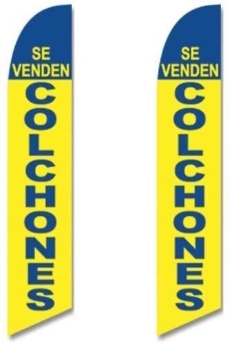 Twin Pack Full Sleeve Swooper Flags SE VENDEN COLCHONES Blue Yellow