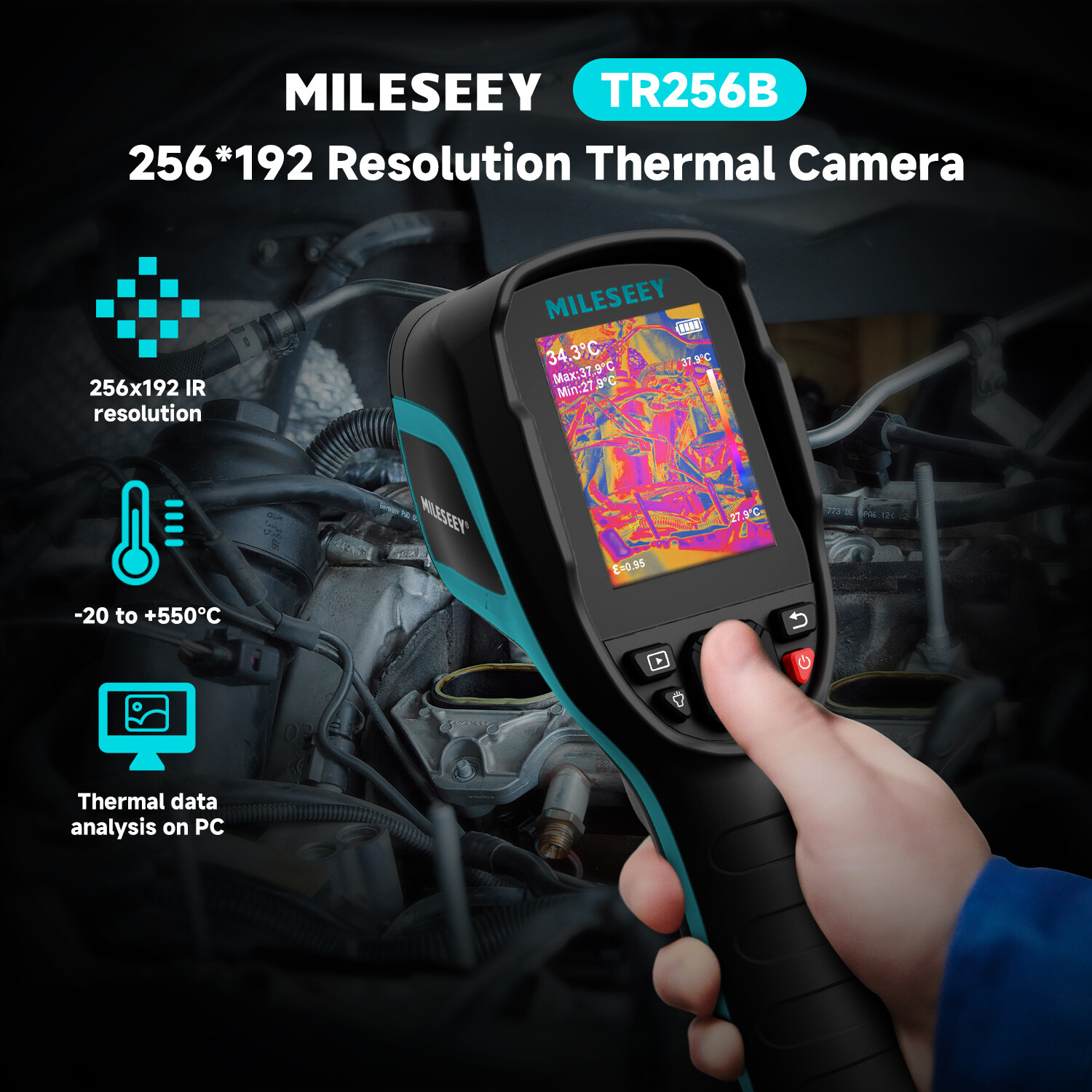 MiLESEEY Infrared Thermal Imager&Visible Light Camera IR Resolution -20°C ~550°C