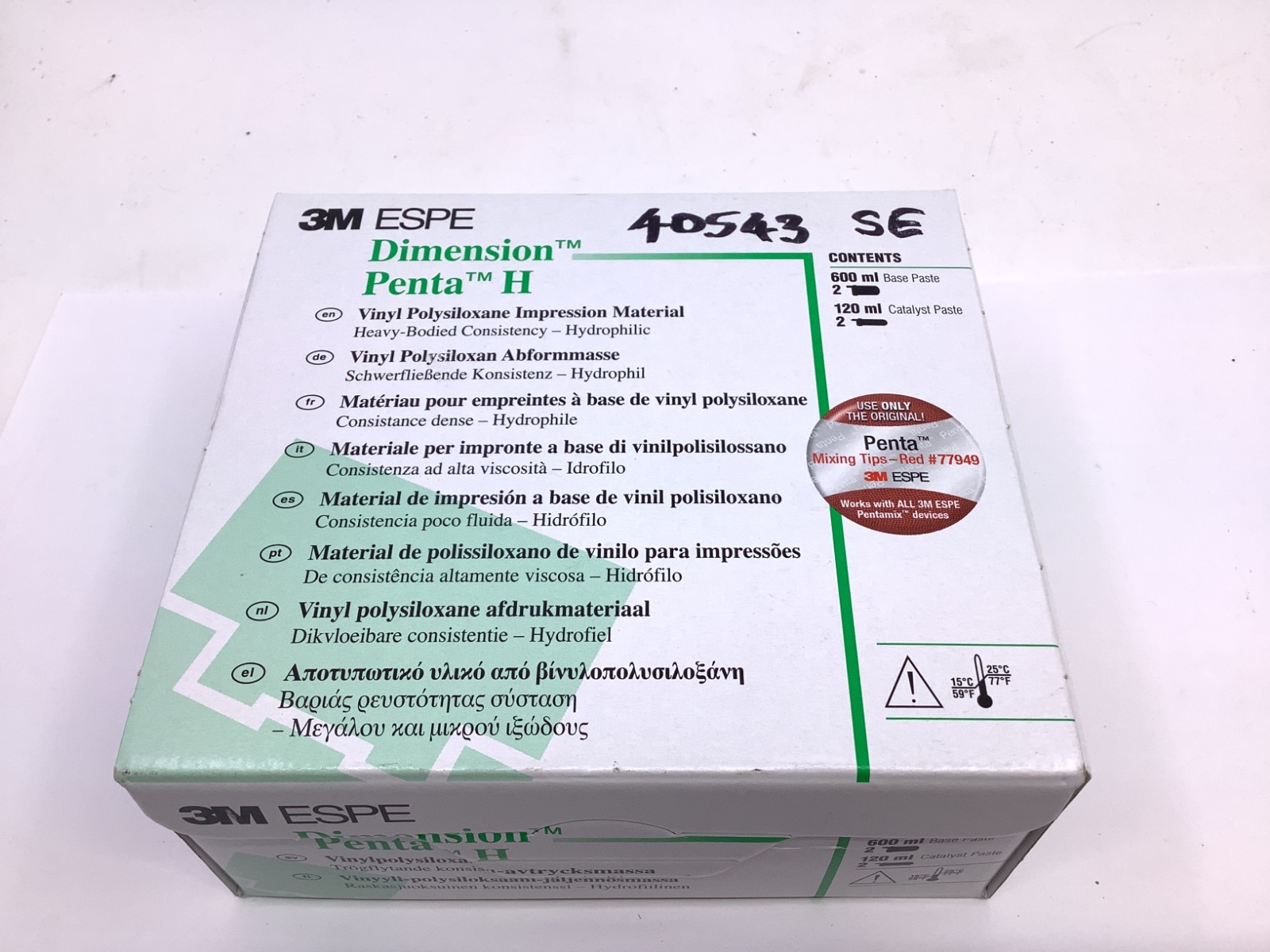 3M ESPE 405343 SE Dimension Penta H Vinyl Polysiloxane Impression Material