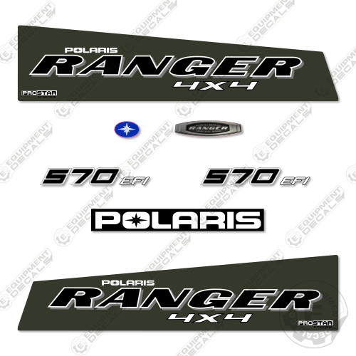 Fits Polaris Ranger 570EFI Decal Kit UTV – 2017 – 7 YEAR OUTDOOR 3M Vinyl!