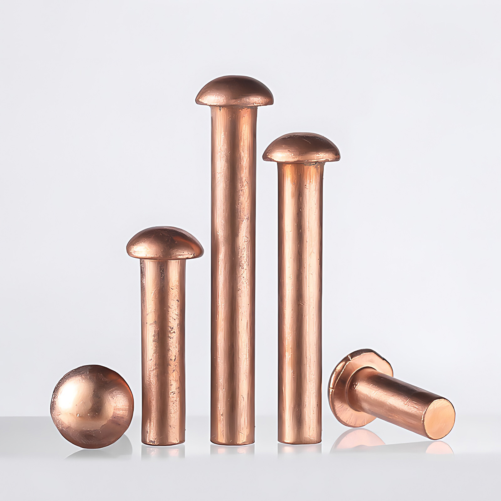 Solid Copper Round Pan Head Rivets DIN 660 M1.5 M2 M2.5 M3 ~ M8 Nut Hammer Rivet