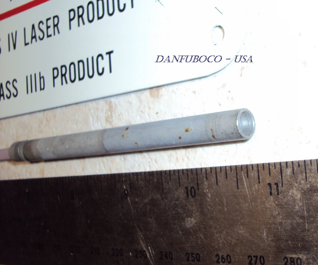 YAG Laser Rod and Safety Sign Yag rod is used , Sign is Metal New.