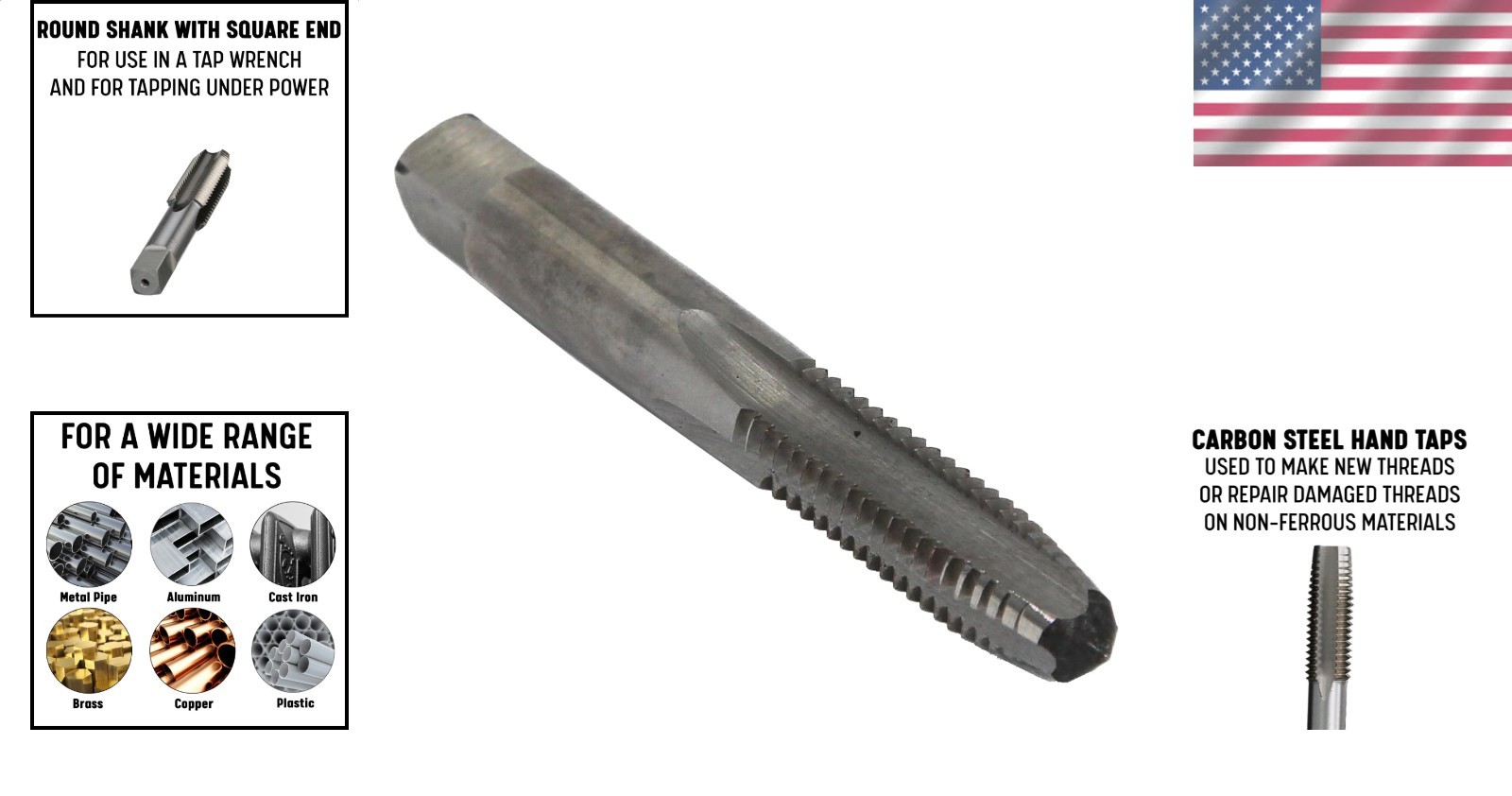 -16 Bottoming Tap High Quality Carbon Steel Repair Tool Blind Hole