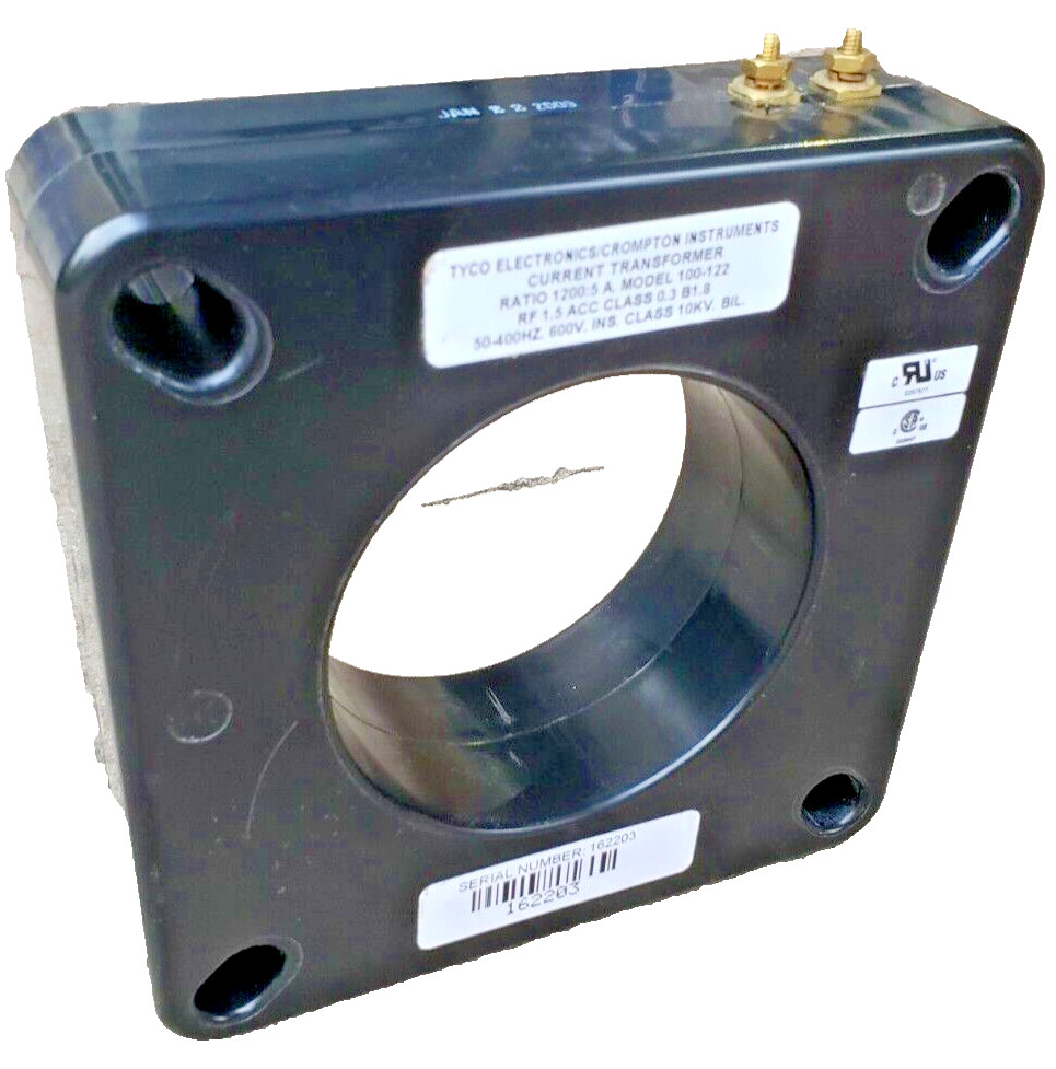 TYCO 100-122, 100122 Ratio 1200:5 A CURRENT TRANSFORMER 10KV. BIL. (Brand New)