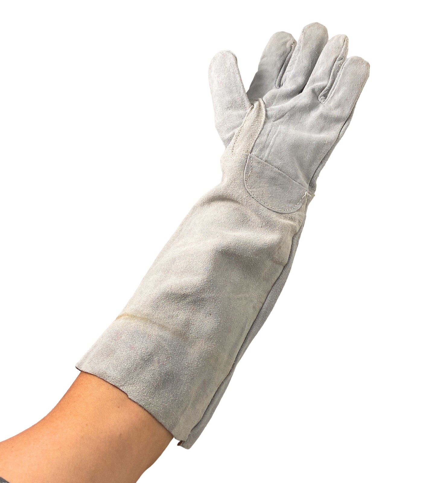 ☀️17 Inch Industrial Welding Gloves Heat Resistant Cow Split Leather BBQ Gloves