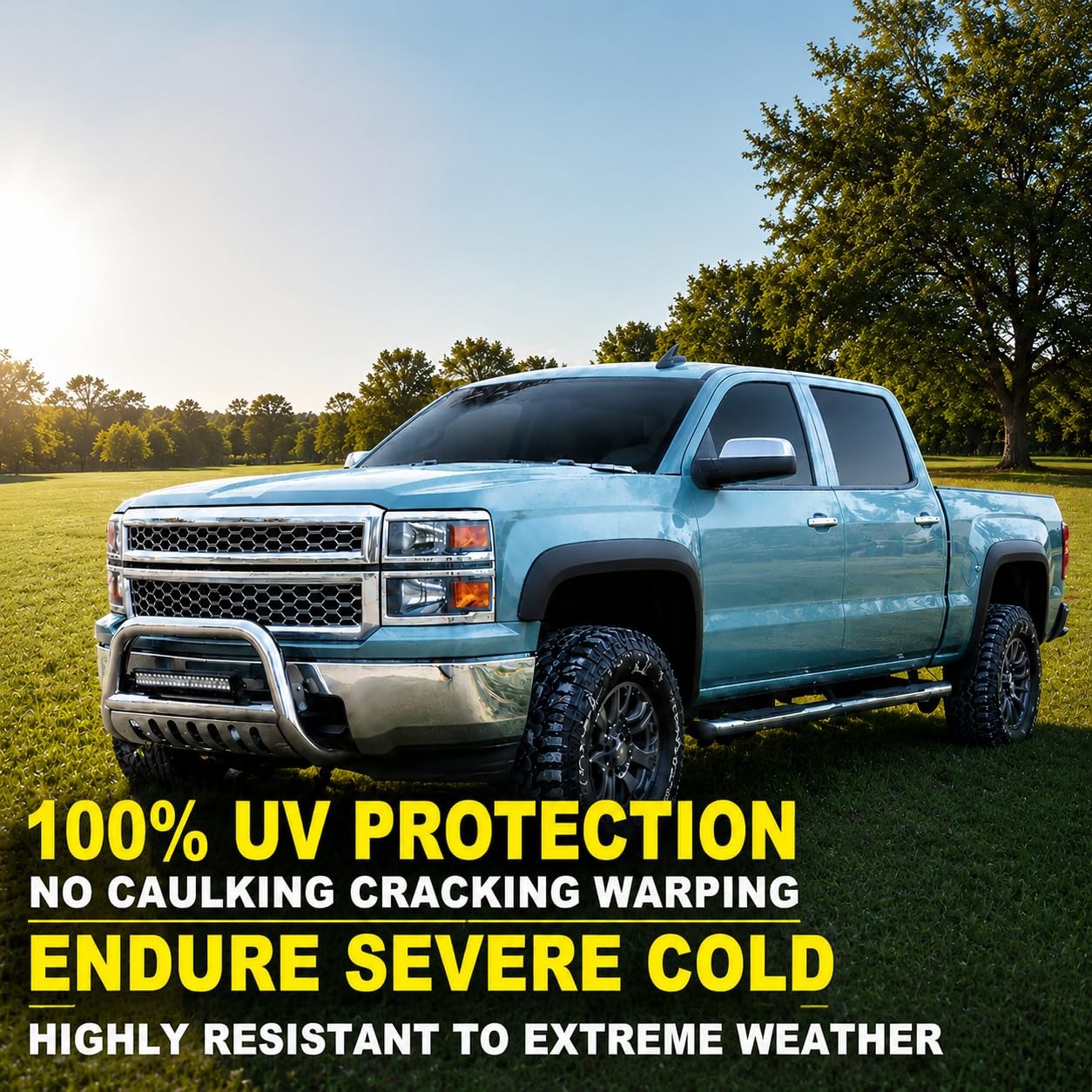 4pcs Fender Flares for GMC Sierra 1500 2007-2013 Black Pocket Rivet Style Painta