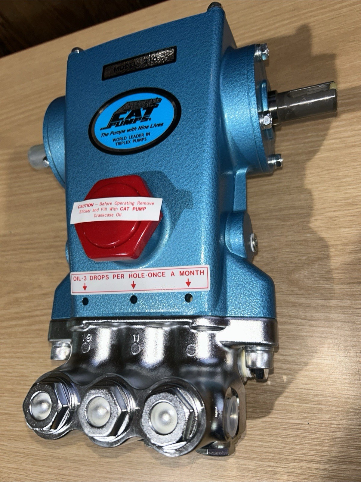 CAT PUMPS Plunger Pump 4 GPM 2200 PSI 1/2″Inlet 3/8″ Discharge Blue/Silver 310