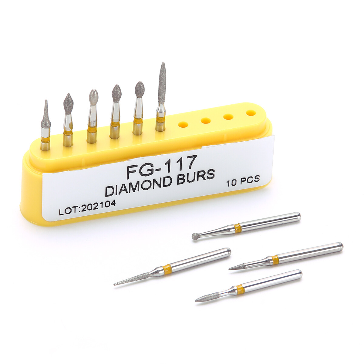 10 Kit Dental Diamond Burs Drill FG Composite/Polishing For High Speed Handpiece