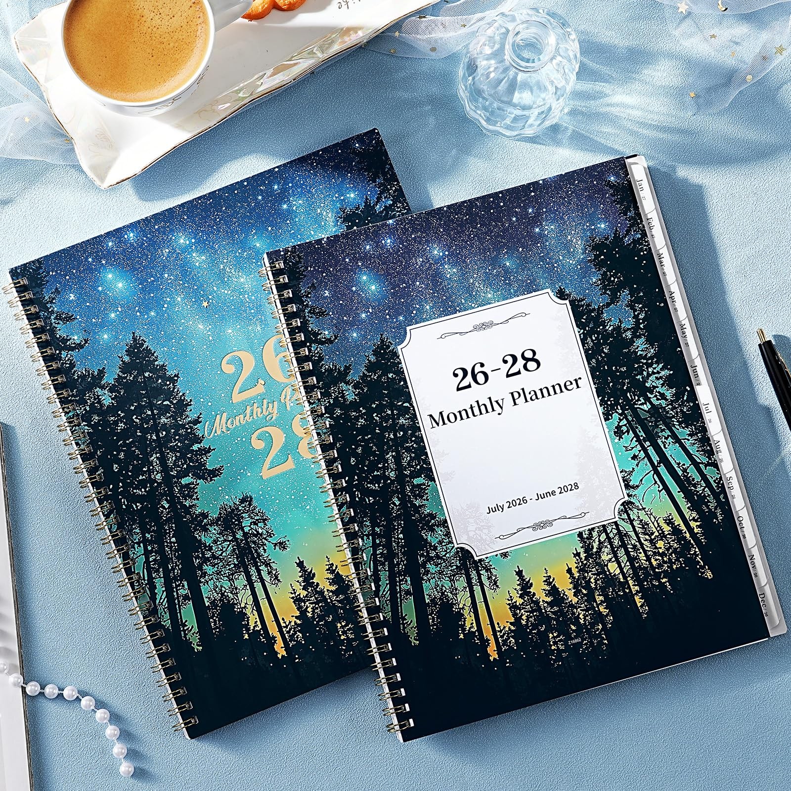 Monthly Planner 2026-2028 – 2 Year 2026-2028, 9″ x 11″, Blue