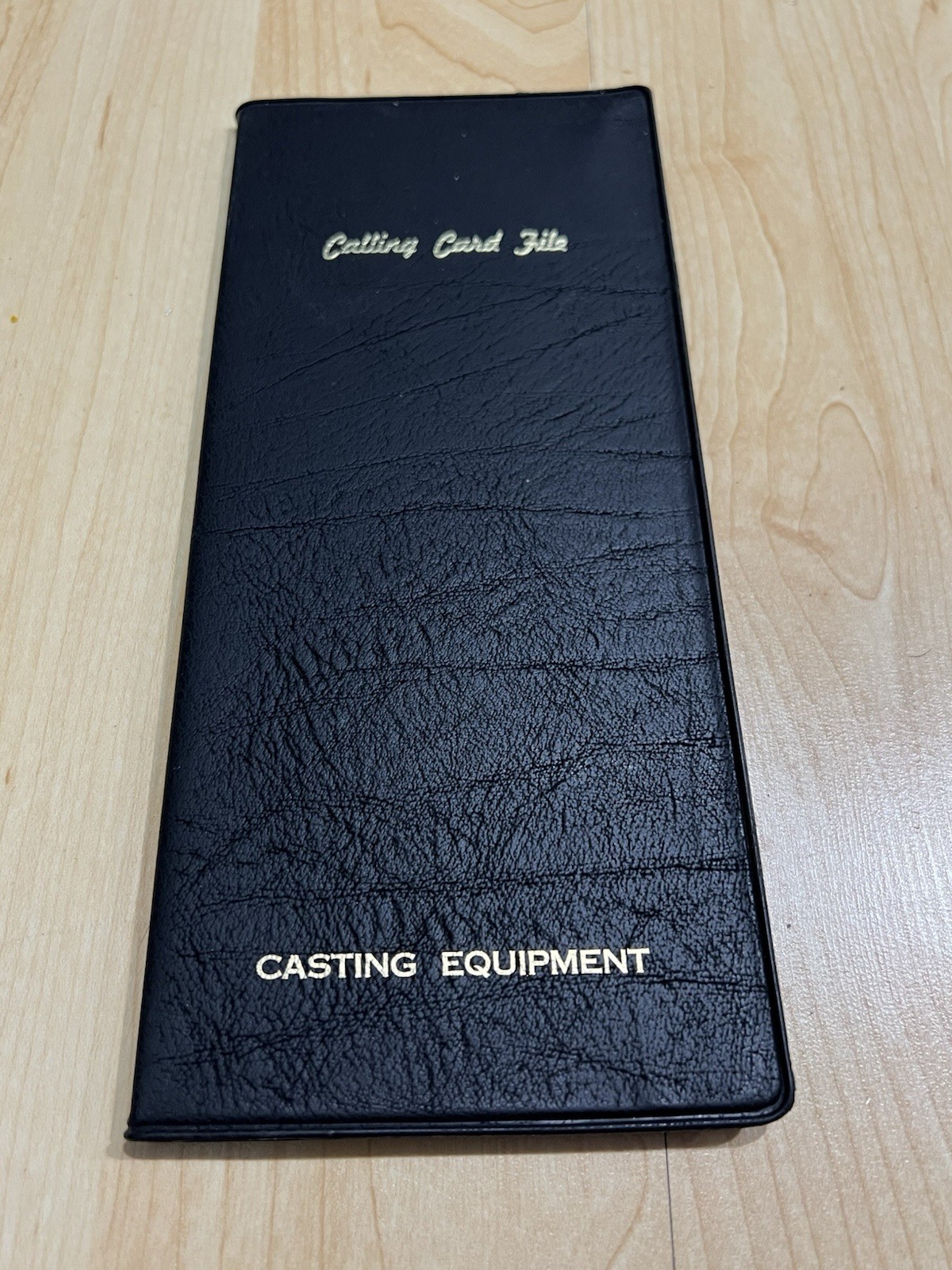 1960s vintage Vitronic Quick-View Calling Card File Black Holds 104 Cards