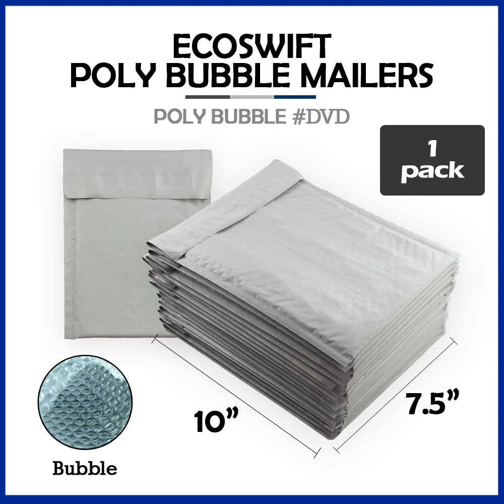 1 #0 7.5×10 “EcoSwift” Brand Poly Bubble Mailers Padded Envelope DVD 7.5 x 10