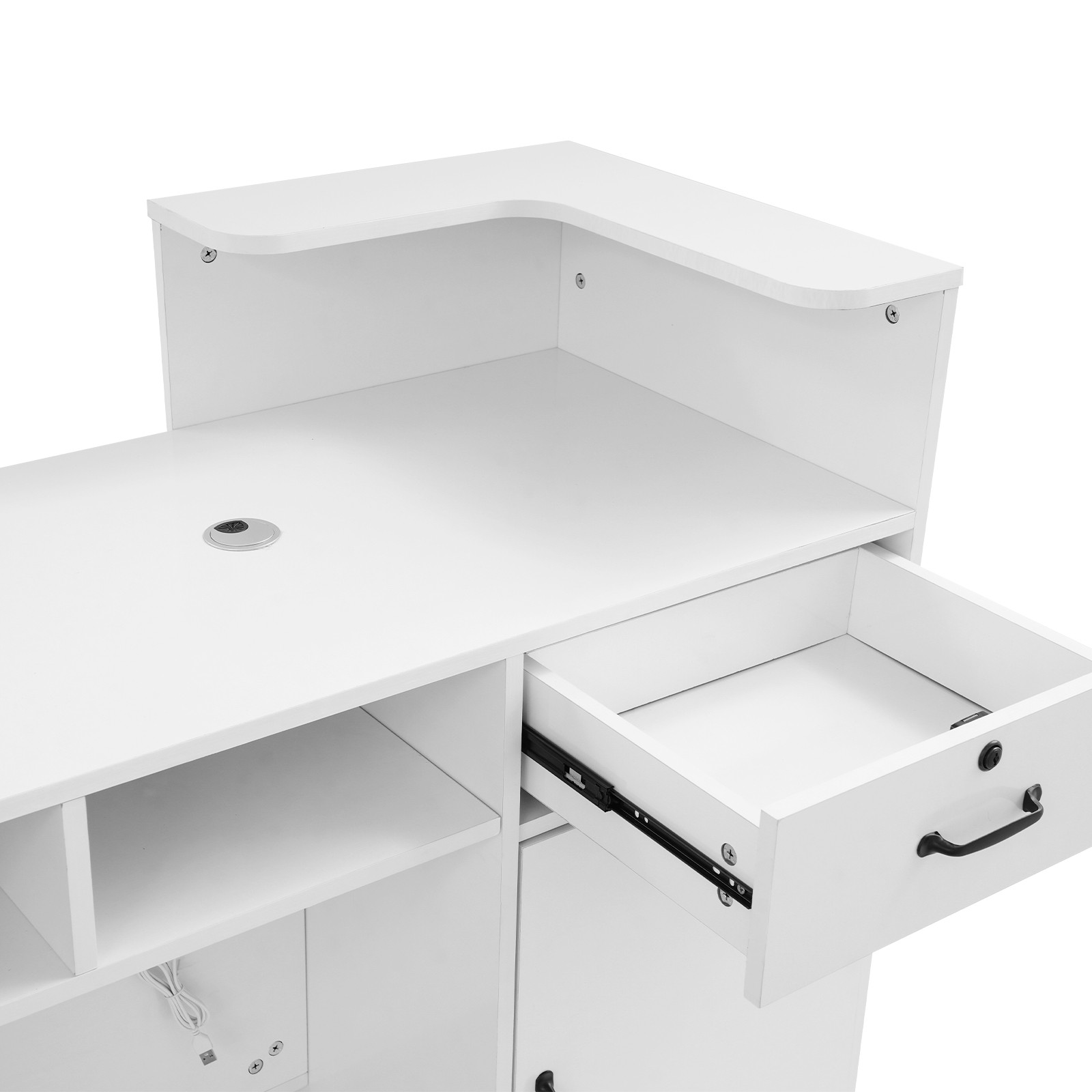 Office Reception Desk with Counter Salon Retail Checkout Counter Front Desk