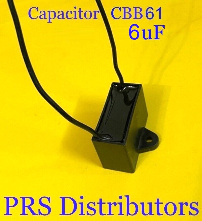 CBB61 6uF 6mF Motor Ceiling Fan Capacitor replacement 2-Wire 450VAC 50/60 HZ