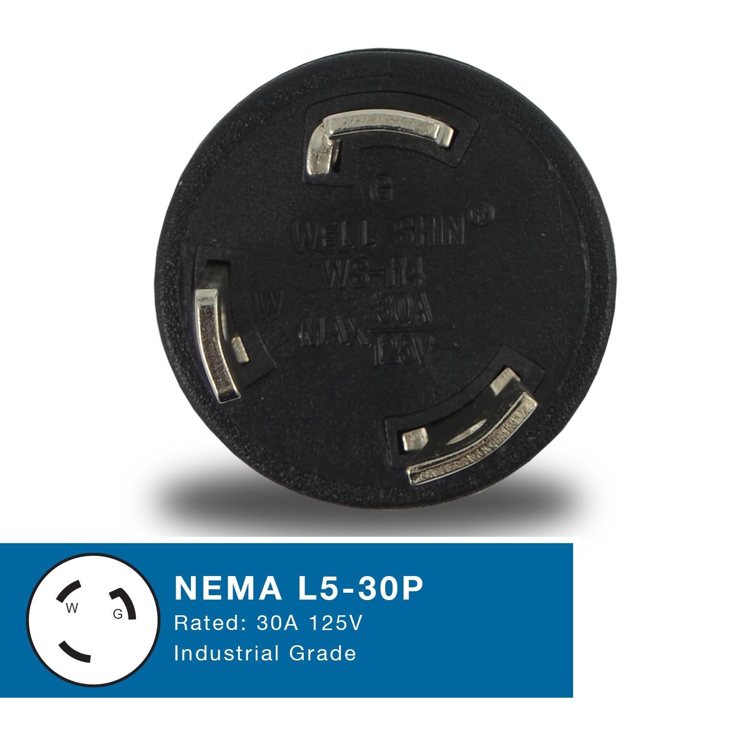 Conntek Plug Adapter NEMA L5-30P to 5-15/20R 30Amp 125V to 15/20Amp 125V