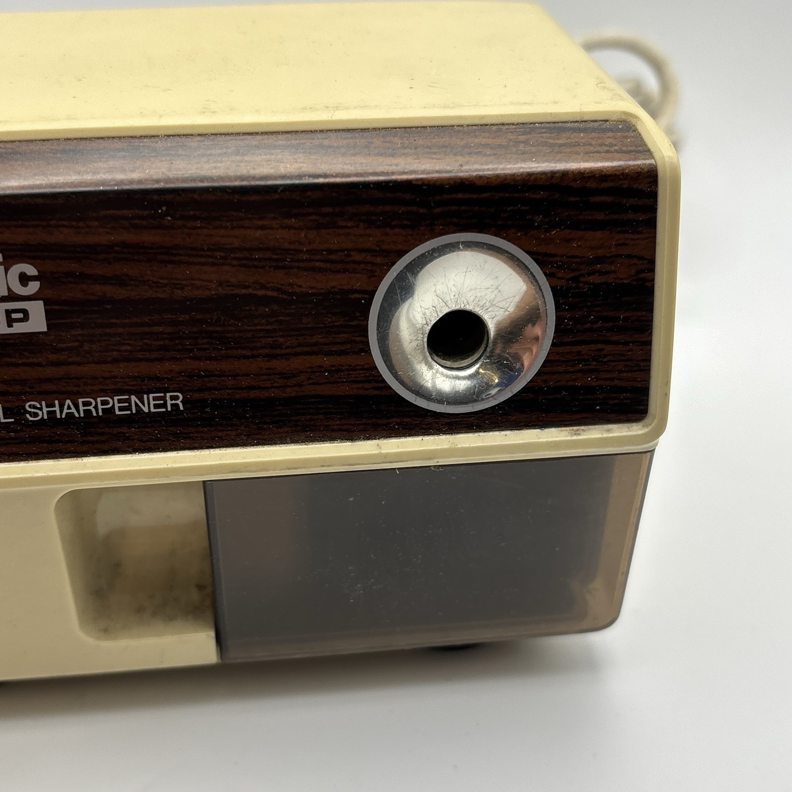 Vintage Panasonic Auto Stop Electric Pencil Sharpener Beige Model KP-110 – Works