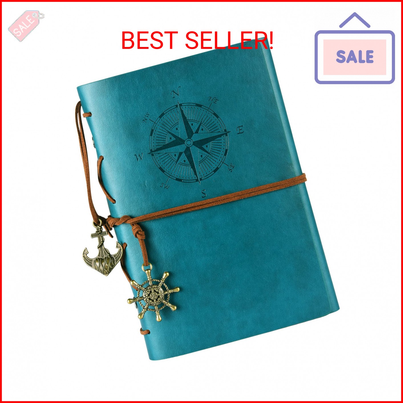 MALEDEN Leather Writing Journal Notebook, Classic Spiral Bound Notebook Refillab
