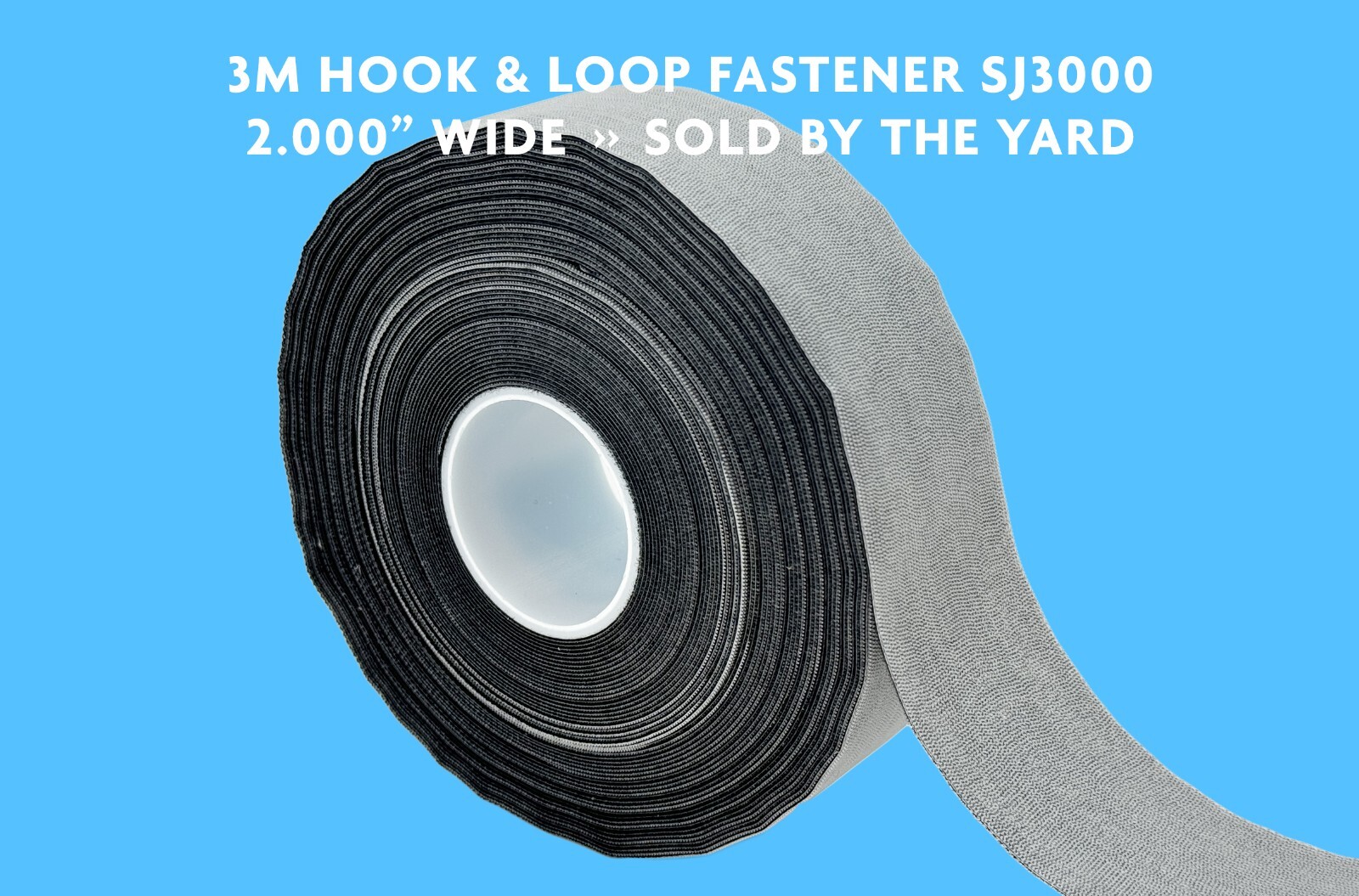 3M HOOK & LOOP FASTENER SJ3000 • 2.000” WIDE • SOLD BY THE YARD!