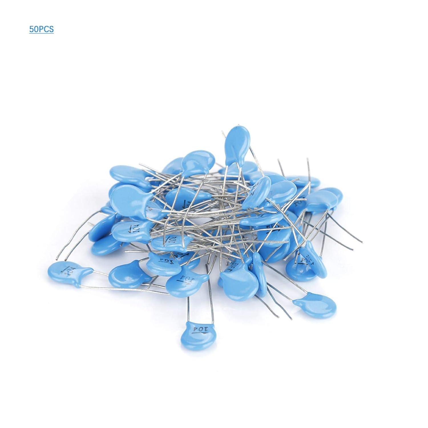 50Pcs Ceramic Capacitor, 1000V 104M 0.1Uf 100Nf High Voltage Disc Ceramic Capaci