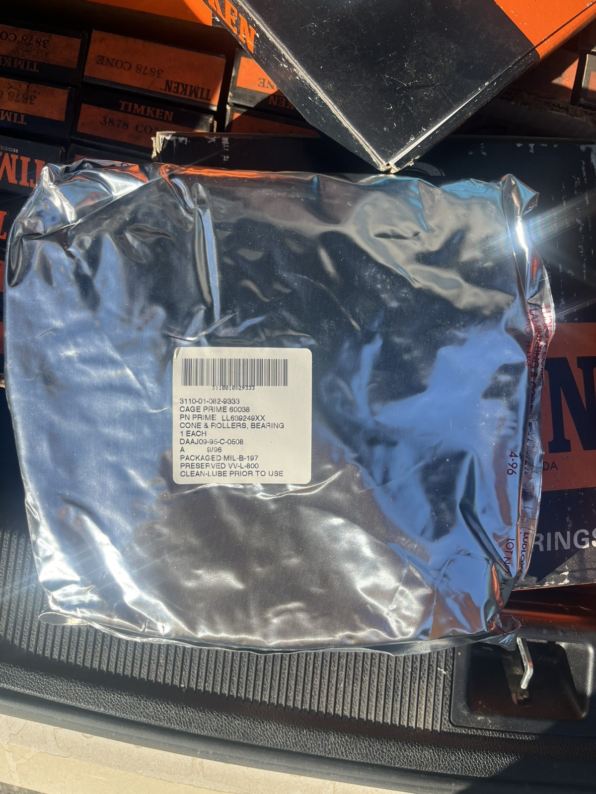 NOS Timken LL639249 Tapered Roller Bearing Cone – New Factory Sealed – USA