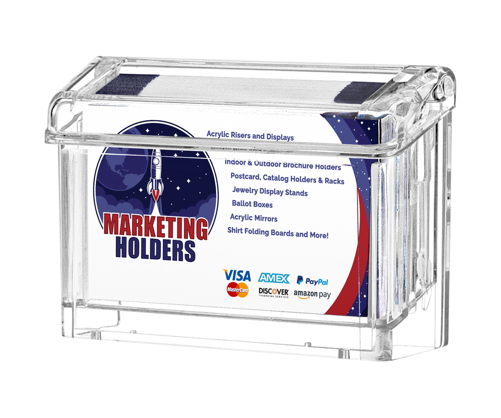 Magnetic Vehicle Business Card Holder for Car Van Truck Auto Mobile Clear