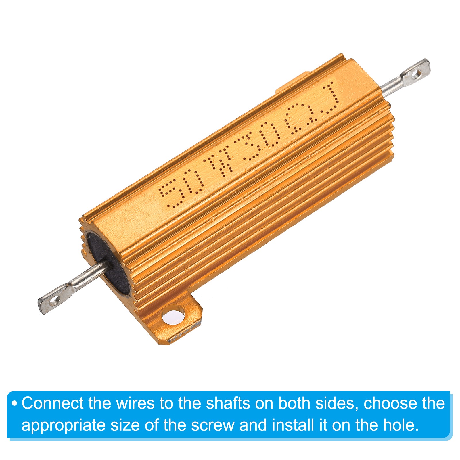 50W 30 Ohm Aluminum Shell Resistor, 3Pcs Aluminum Housing Resistor
