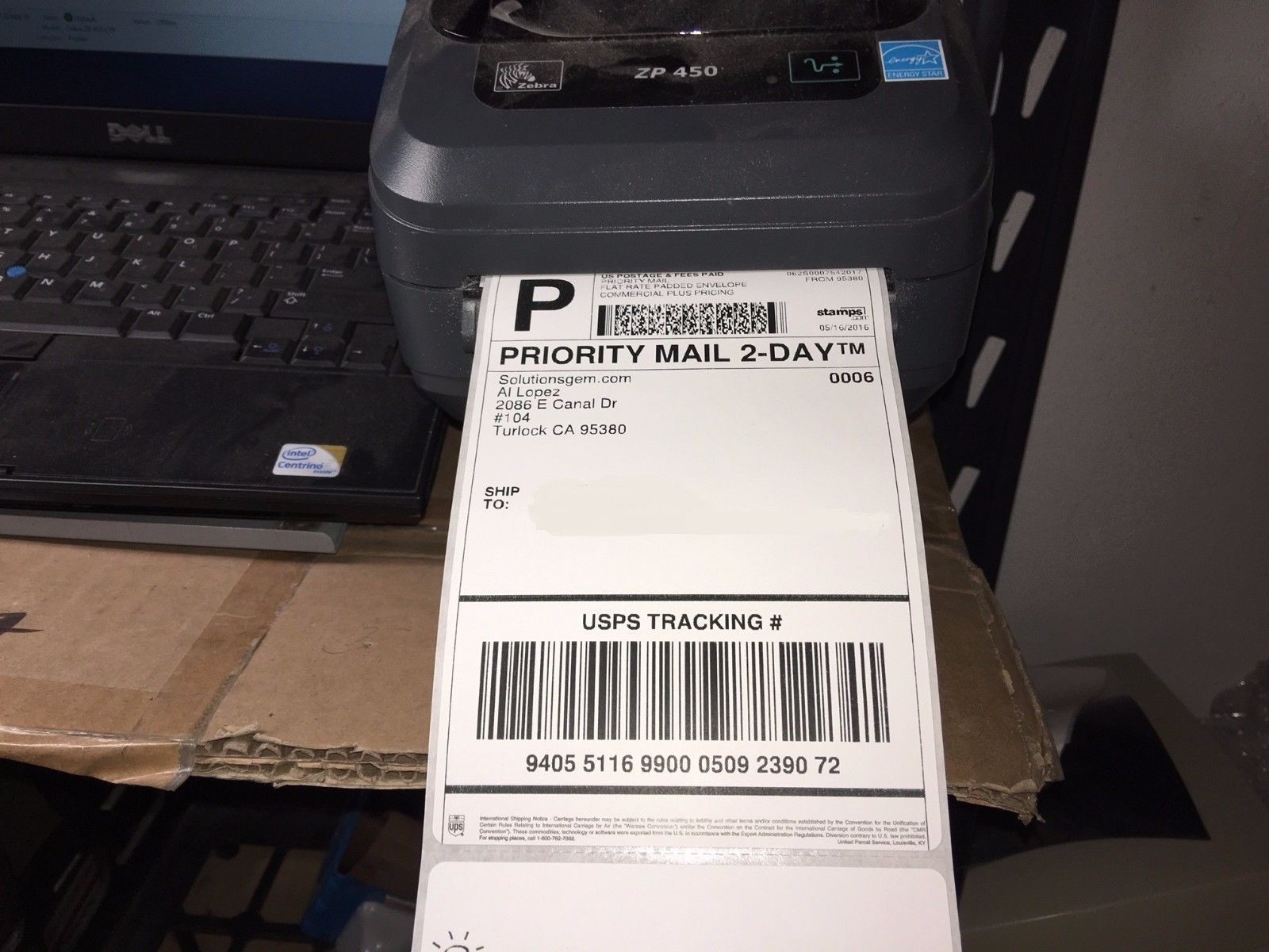2000 Thermal Shipping Labels for Zebra Printer 4″ x 6″ NEW Adhesive LP2844 ZP450